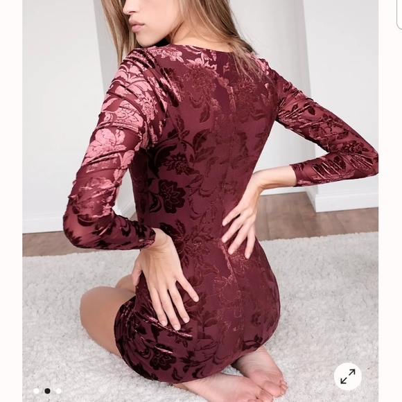 🌹NWT Free People Velvet Slip Dress SOLD - Picture 2 of 3